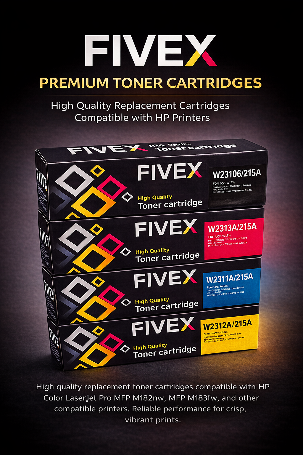 Kit de Toner Fivex 215A CMYK M155a, M182nw, M183fw