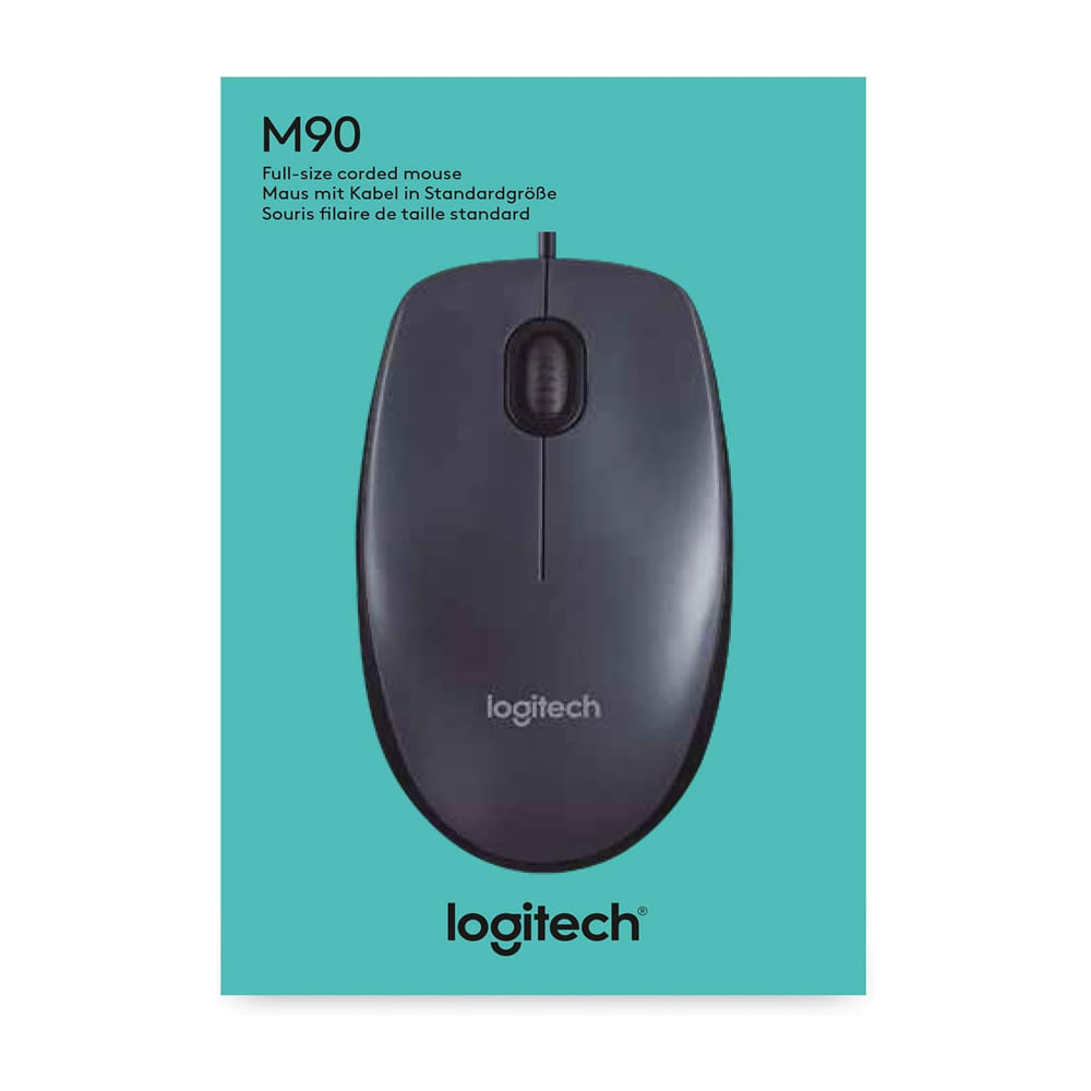 Mouse Logitech M90 Dark Optico Usb Negro