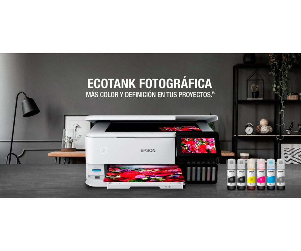 Impresora Multifuncional Epson EcoTank L8160, WiFi 6 Colores Dúplex