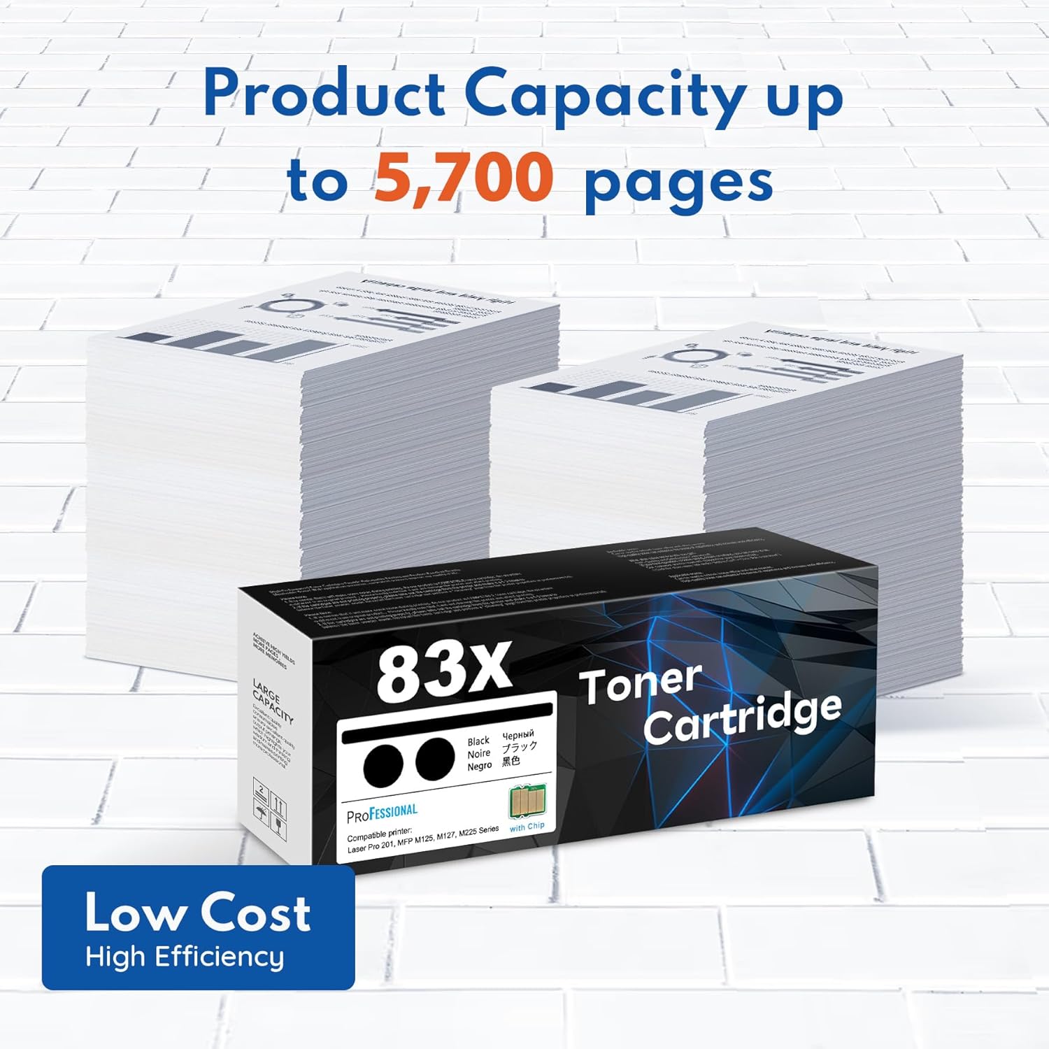 Toner Compatible 83X CF283X Negro M127fn/M225dw 2200pag