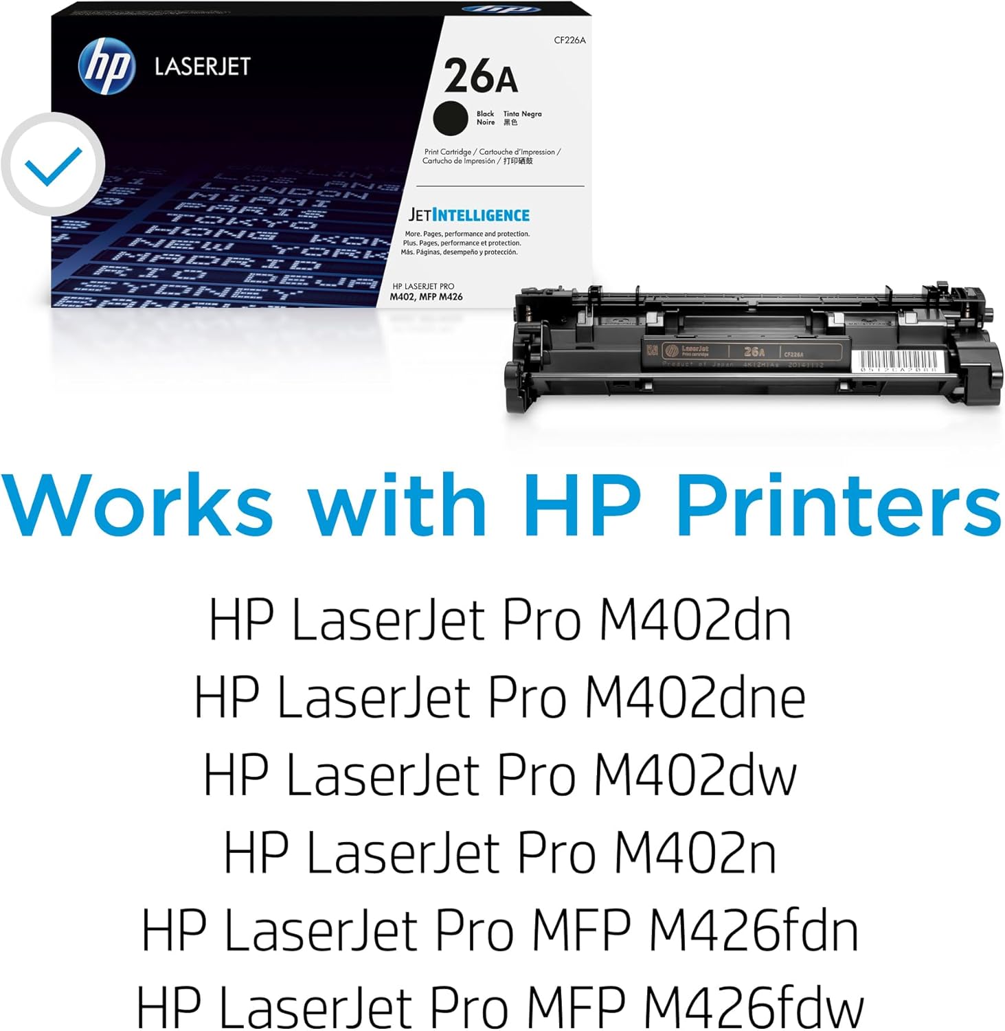 Toner HP 26A CF226A Negro M402