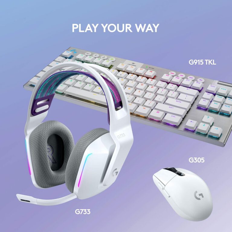 Audífono Gaming Logitech G733 LIGHTSPEED Inalámbrico Blanco