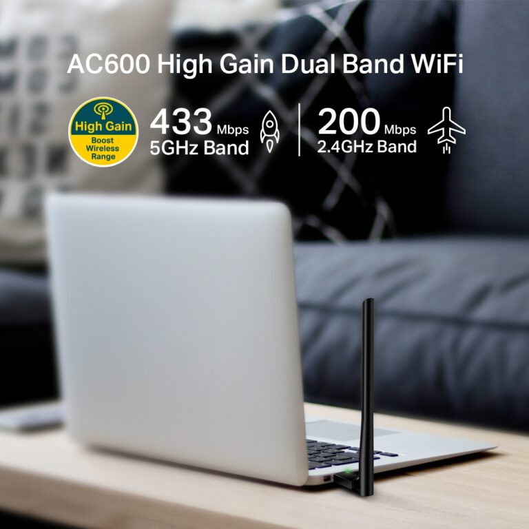 Adaptador TP-Link Inalambrico Archer T2U Plus AC600 USB