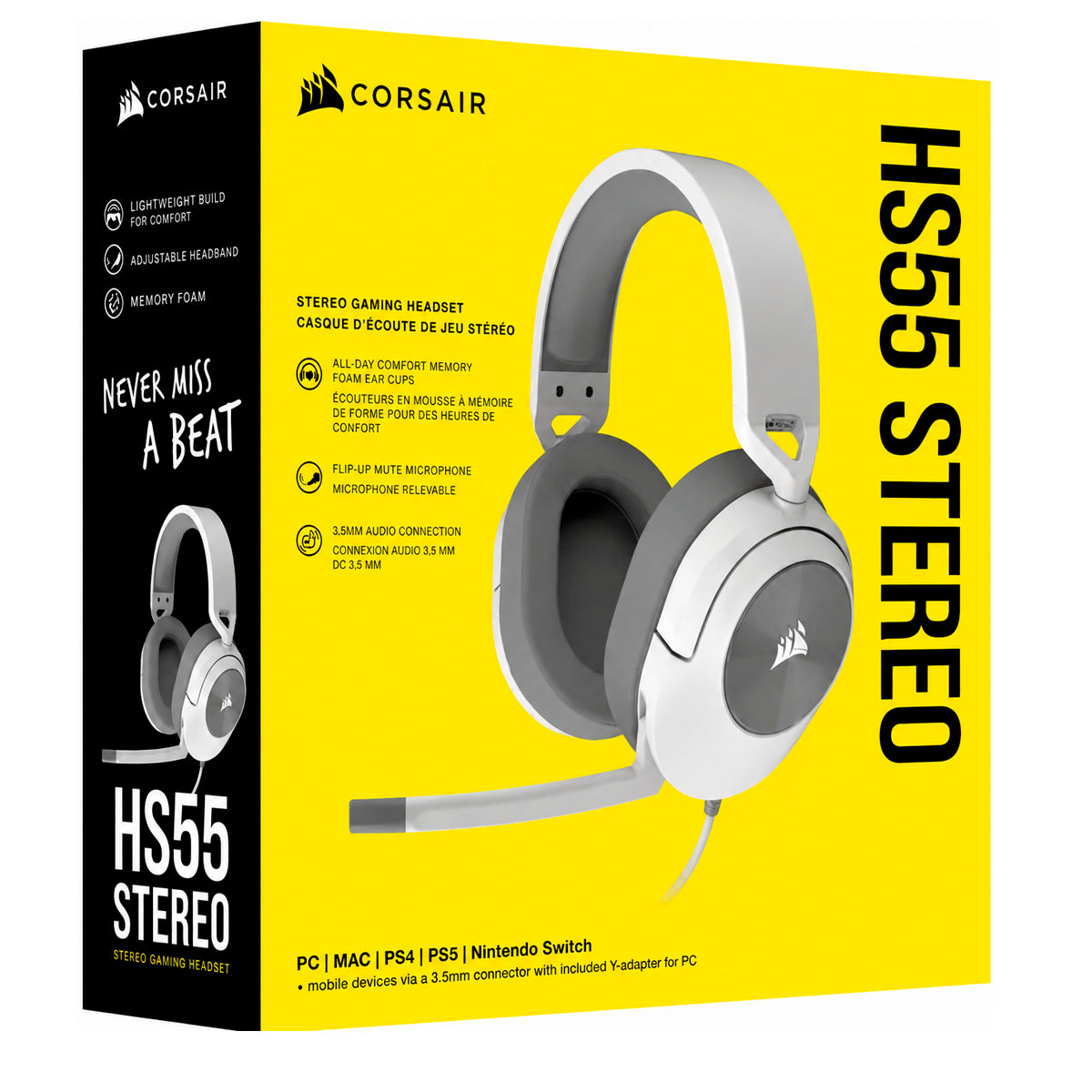 Auriculares Gamer CORSAIR HS55 Stereo Blanco