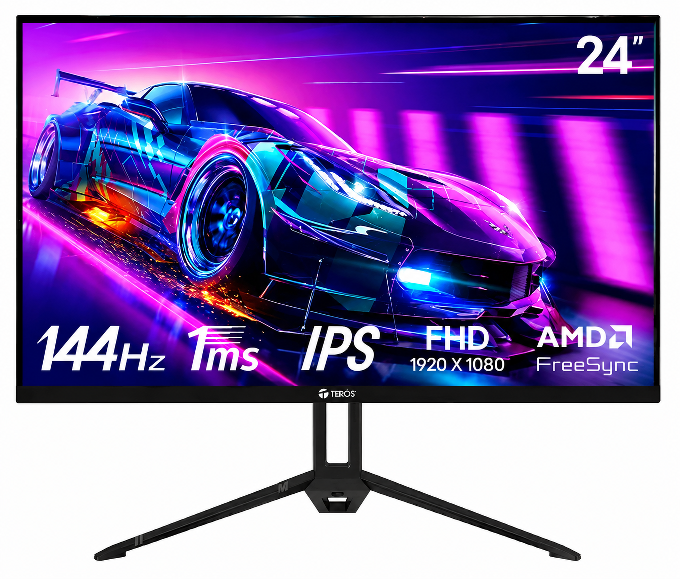 MONITOR TEROS IPS TE-2417S 24" 144HZ/ 1MS/ FHD / HDMI/ DP/ VESA/