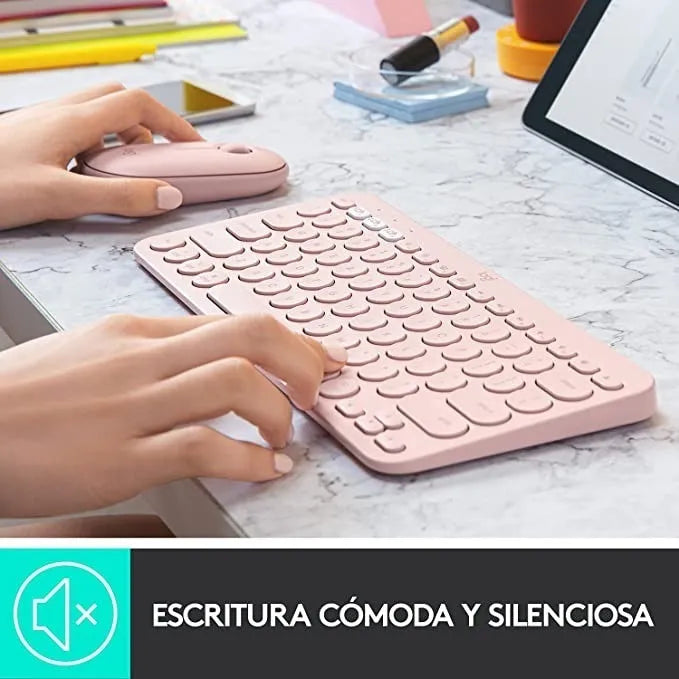Teclado Logitech Pebble 2 K380s Bluetooth Inalámbrico Rose