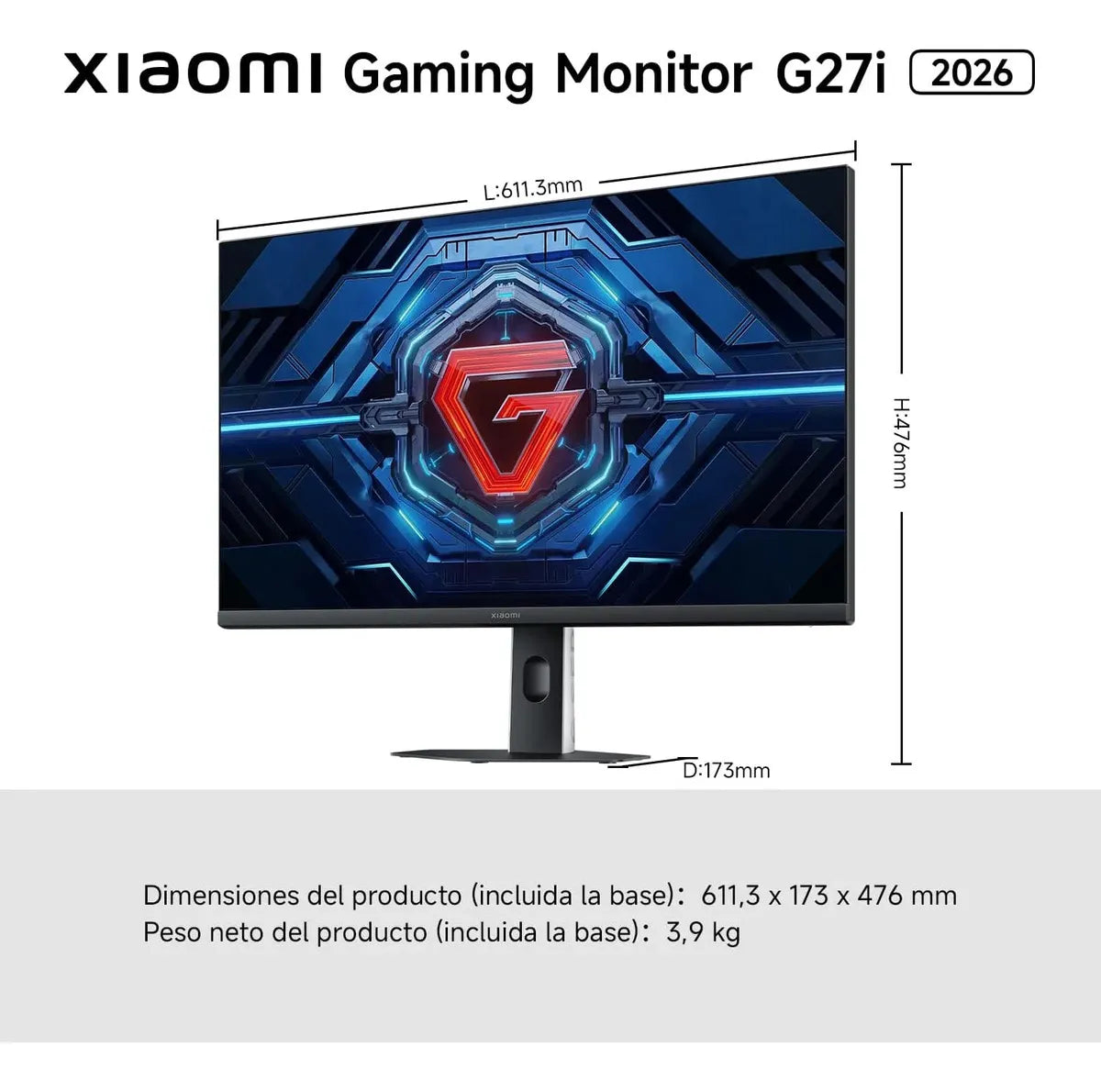 Monitor Gamer Xiaomi G27I 2026 27″ FHD IPS 200Hz 1ms GTG HDR400 Negro