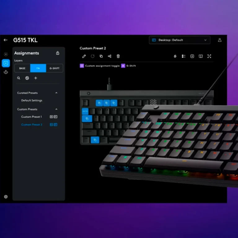 Teclado Gamer Logitech G515 TKL Mecánico RGB – Negro (920-012869)