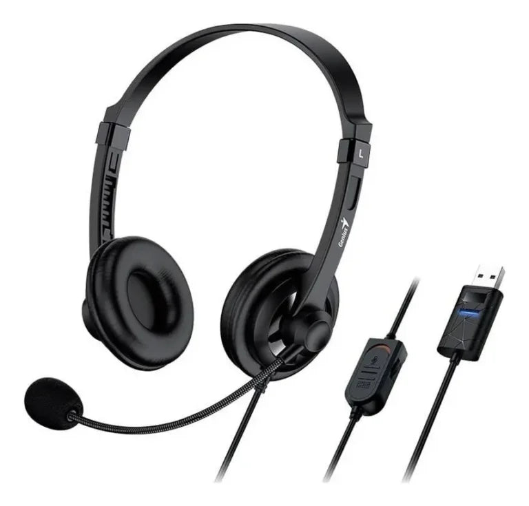 Audífonos Genius HS-230U USB para Oficina y Clases Virtuales