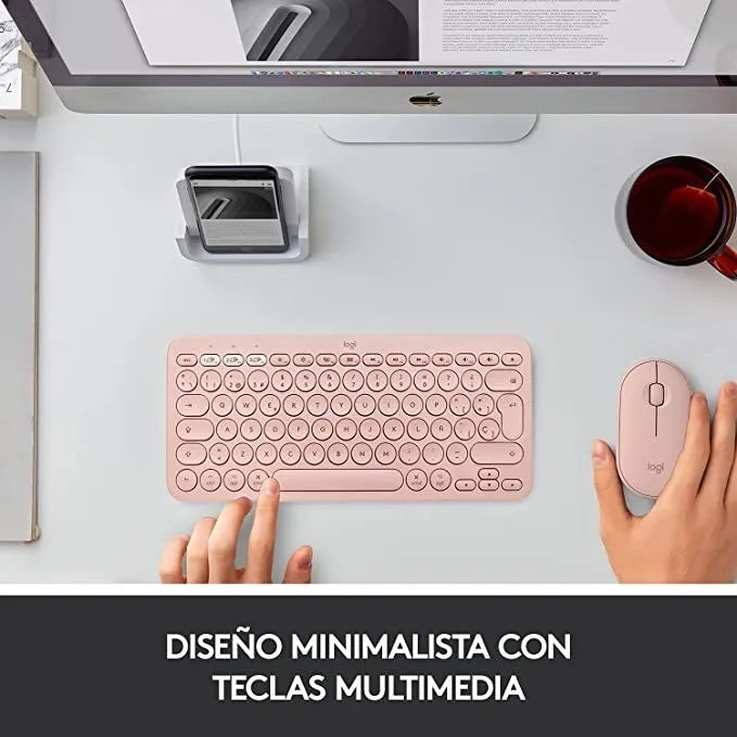 Teclado Logitech Pebble 2 K380s Bluetooth Inalámbrico Rose