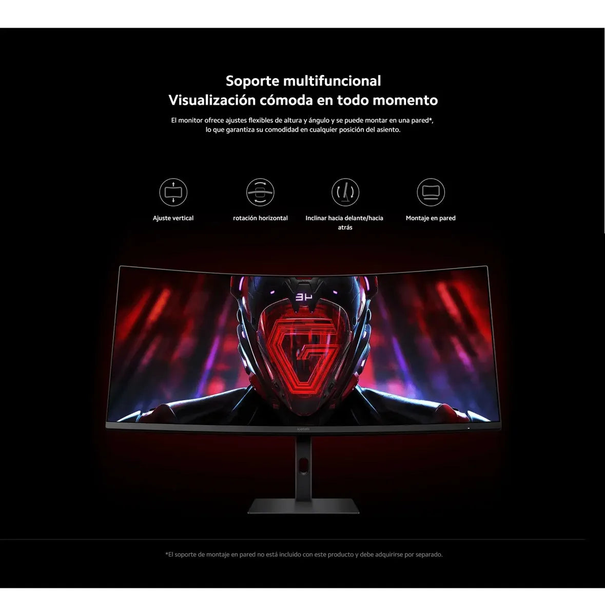 Monitor Xiaomi Curvo G34WQi 34″ WQHD 180Hz 1ms UltraWide Gaming Negro