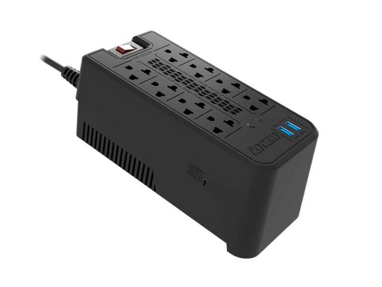 Estabilizador Forza FVR-1222USB 1200VA 600W 8 Tomas + 2 USB