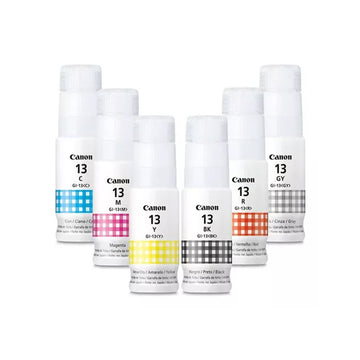Tinta Canon Gi-13 Bk C M Y Gy R Mega Kit
