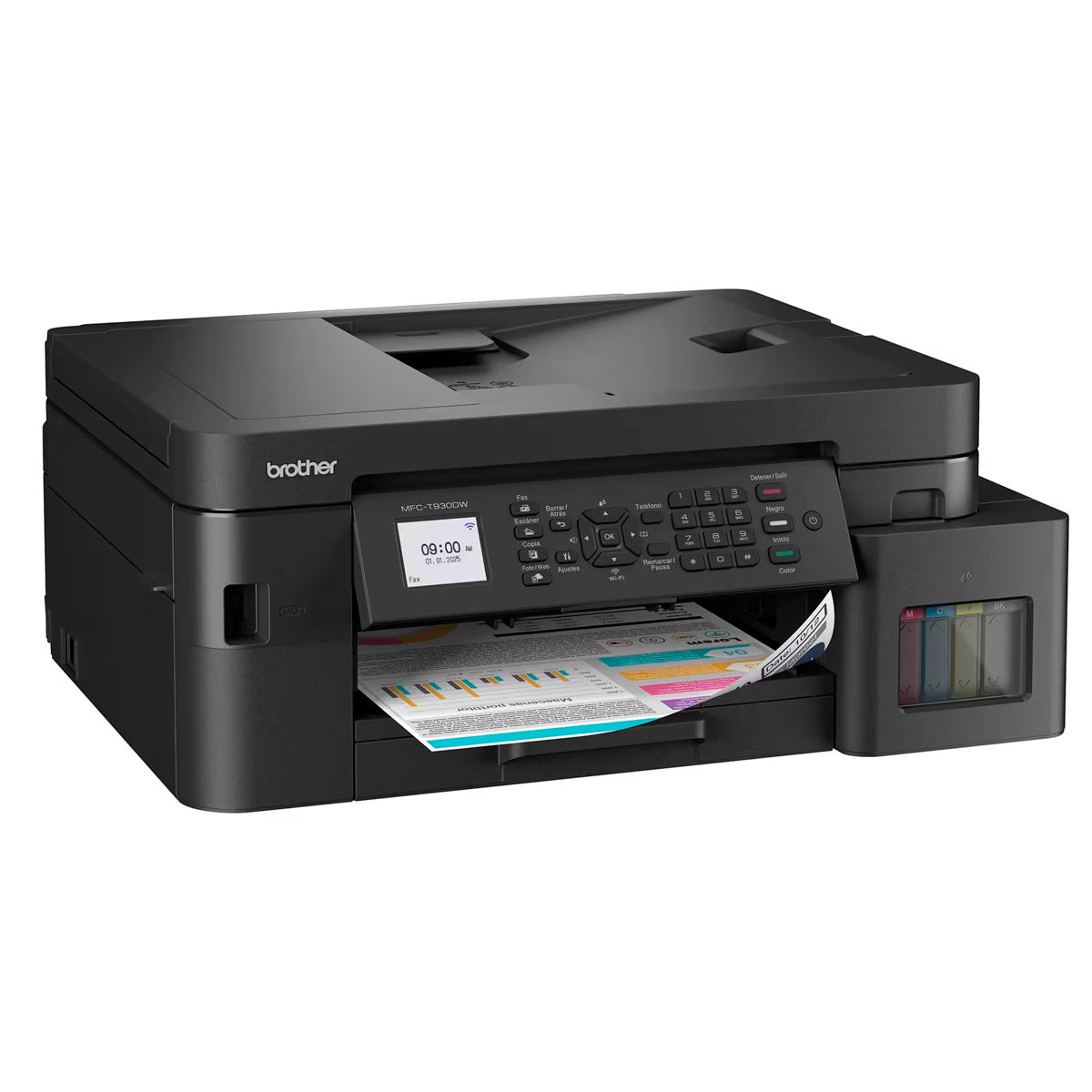 Impresora Multifuncional Brother MFC-T930DW Tanque de Tinta a Color WiFi ADF Dúplex