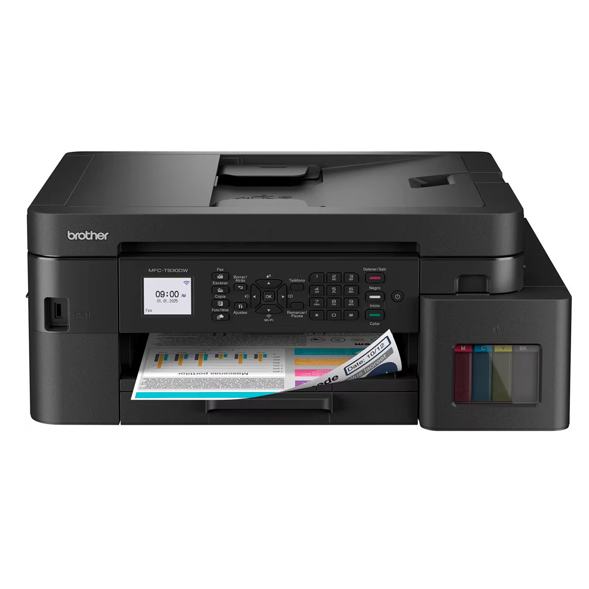 Impresora Multifuncional Brother MFC-T930DW Tanque de Tinta a Color WiFi ADF Dúplex