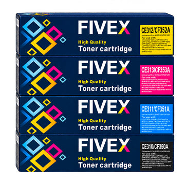 Kit de Tóner HP 130A Compatible CMYK CF350A CF351A CF352A CF353A – M176n / M177fw