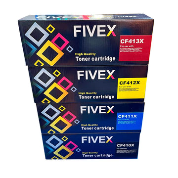 Kit de toner Compatible FIVEX 410X CYMK M452dn, M477fdn Con CHIP