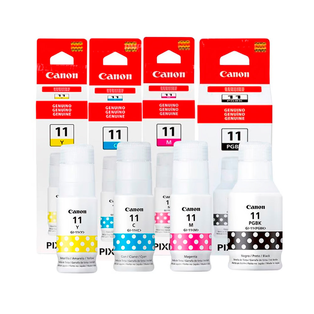 Kit De Tinta Canon GI-11 CMYBK G2160, G3160, G3170 Original