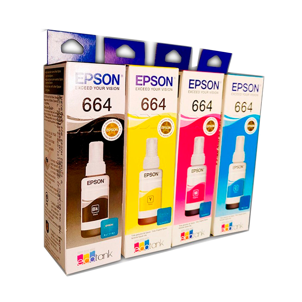 Kit de Tinta Epson T664 Compatible L200/L300/L455/L565