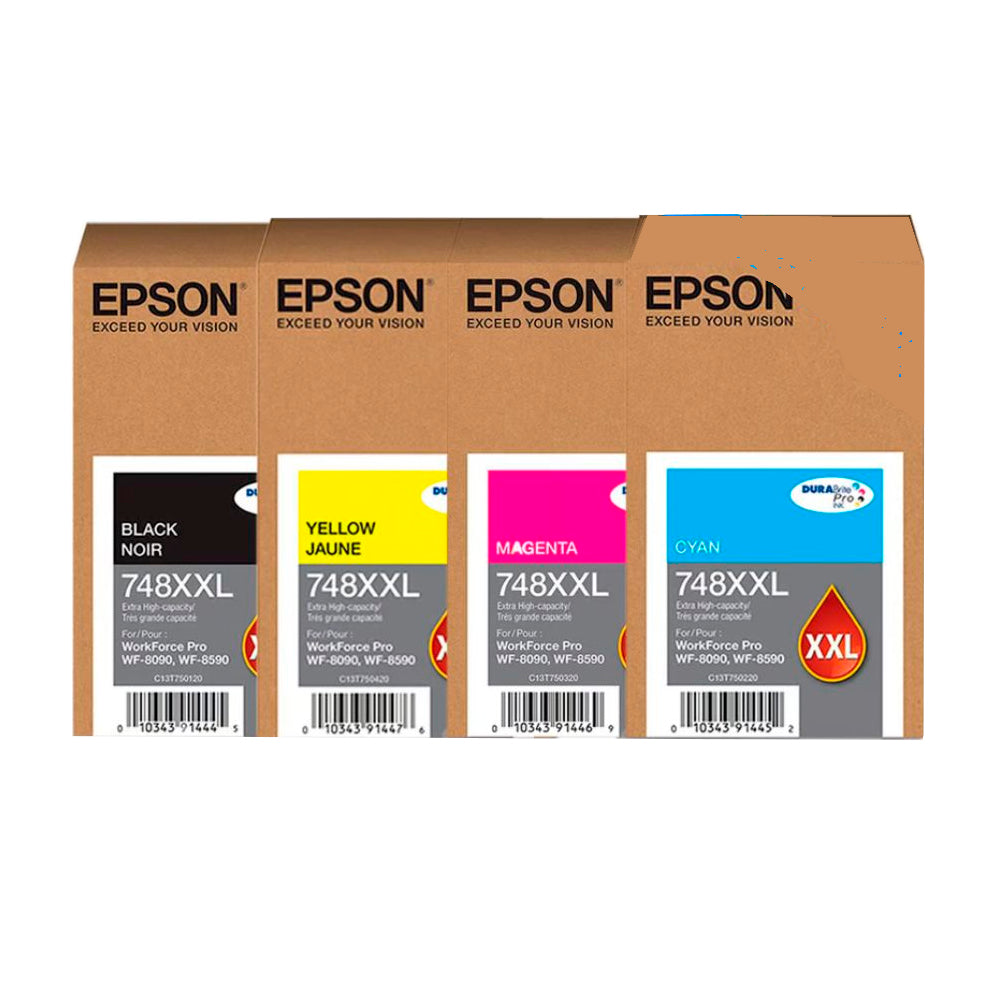 Kit de Tintas T748XXL WF-6090 6590 WF-8590 WF-8090 Original