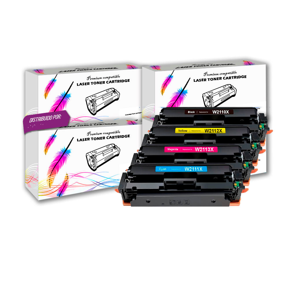 Kit de Toner HP Compatible 206X Negro y colores M282, M255