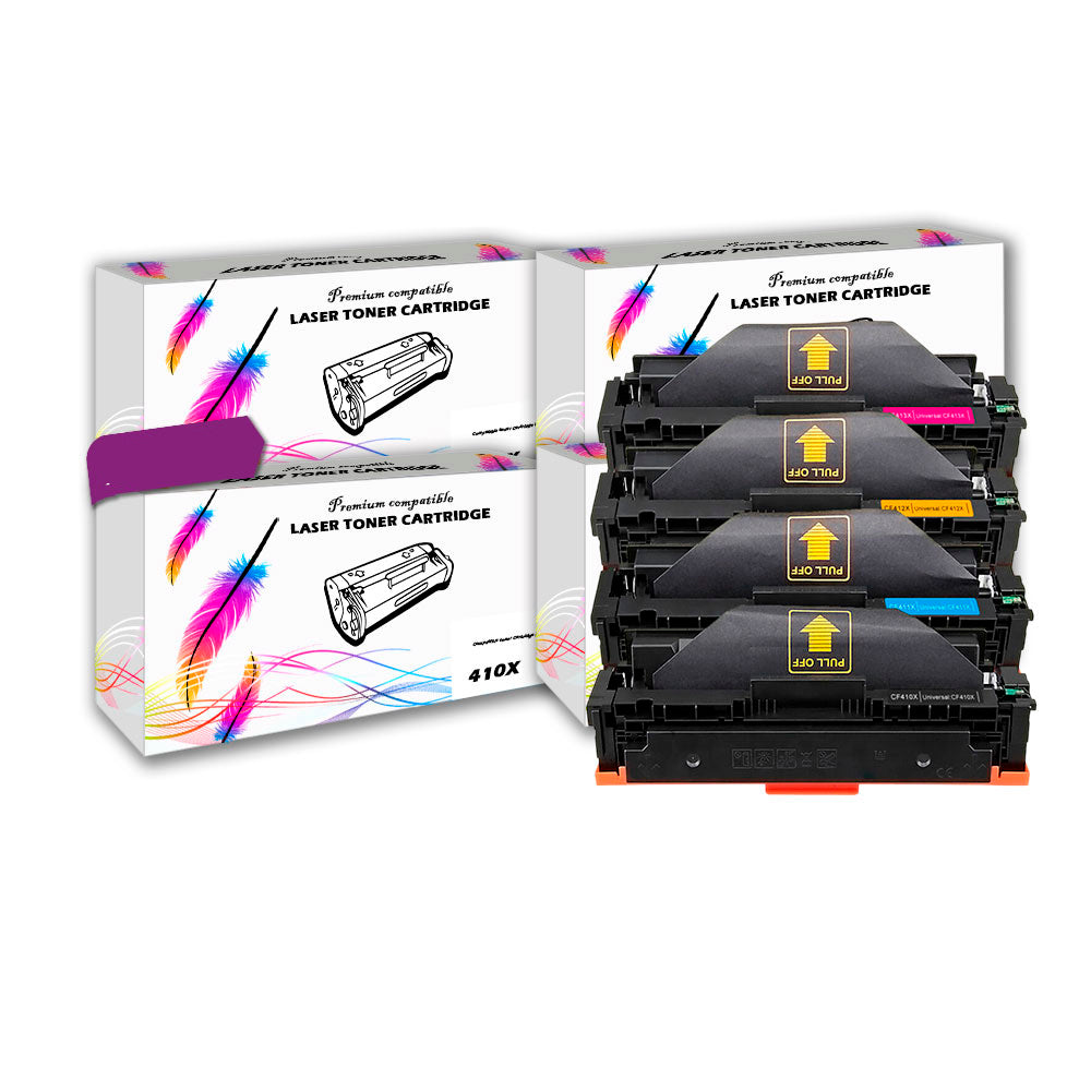 Kit de toner HP Compatible 410X CYMK M452dn, M477fdn Con CHIP