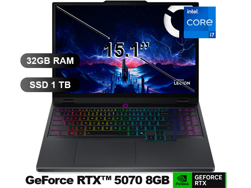 Laptop Lenovo Legion 5 15IRX10 AI Intel Core i7-14700HX 32GB 1TB SSD RTX 5070 8GB 15.1″