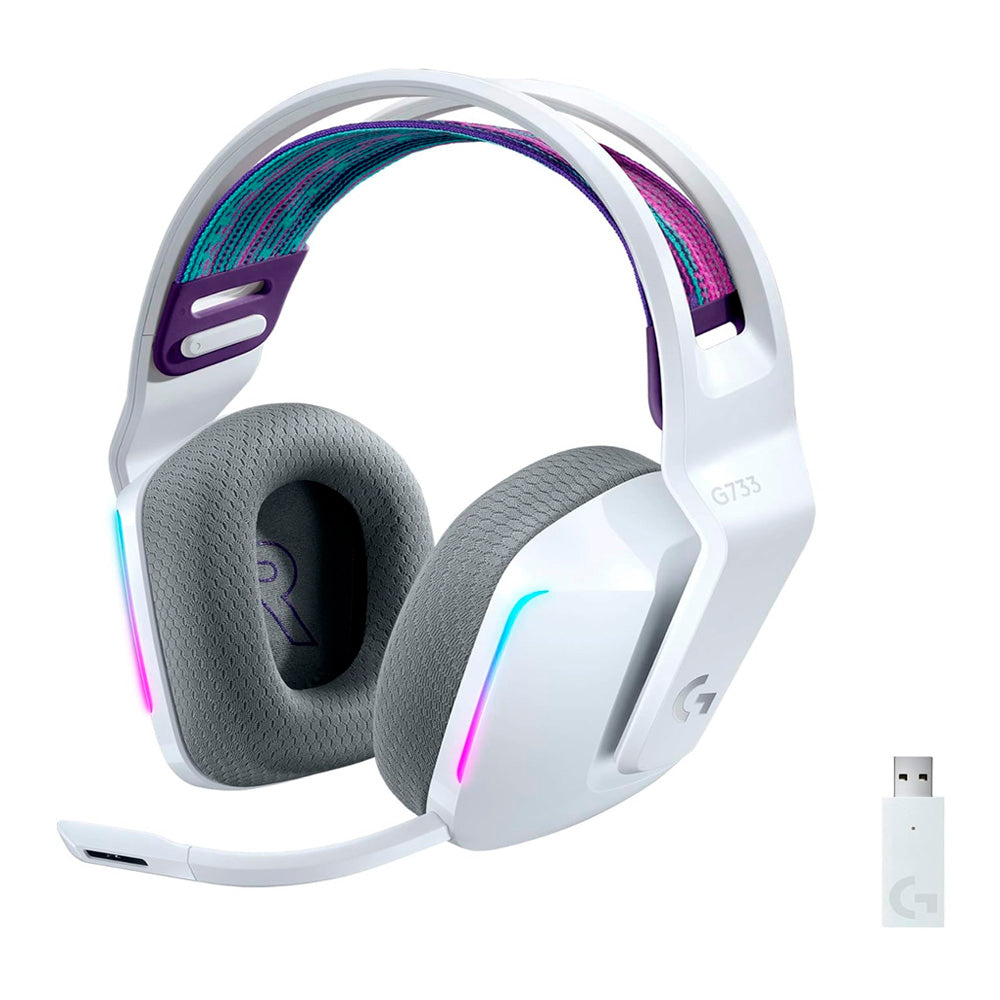 Audífono Gaming Logitech G733 LIGHTSPEED Inalámbrico Blanco