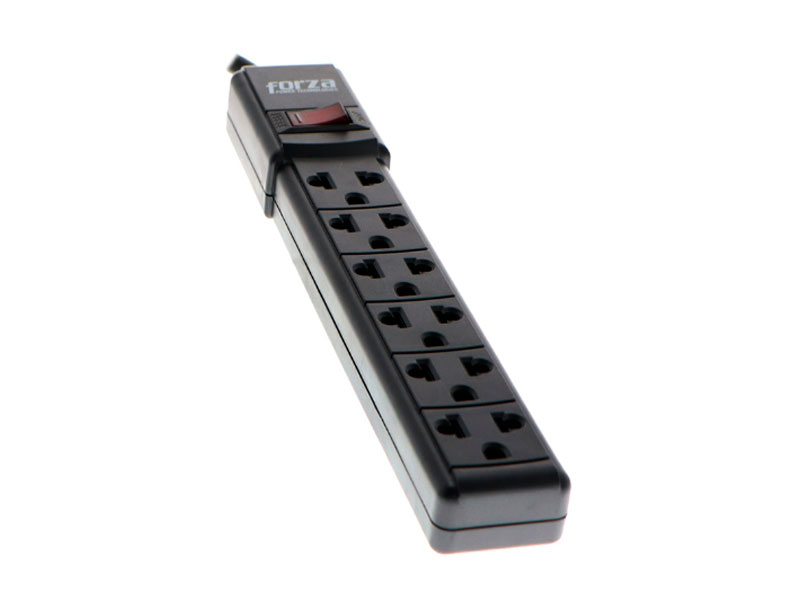 Regleta Forza FPS-001B 6 Tomas Protección Contra Sobretensión Negra