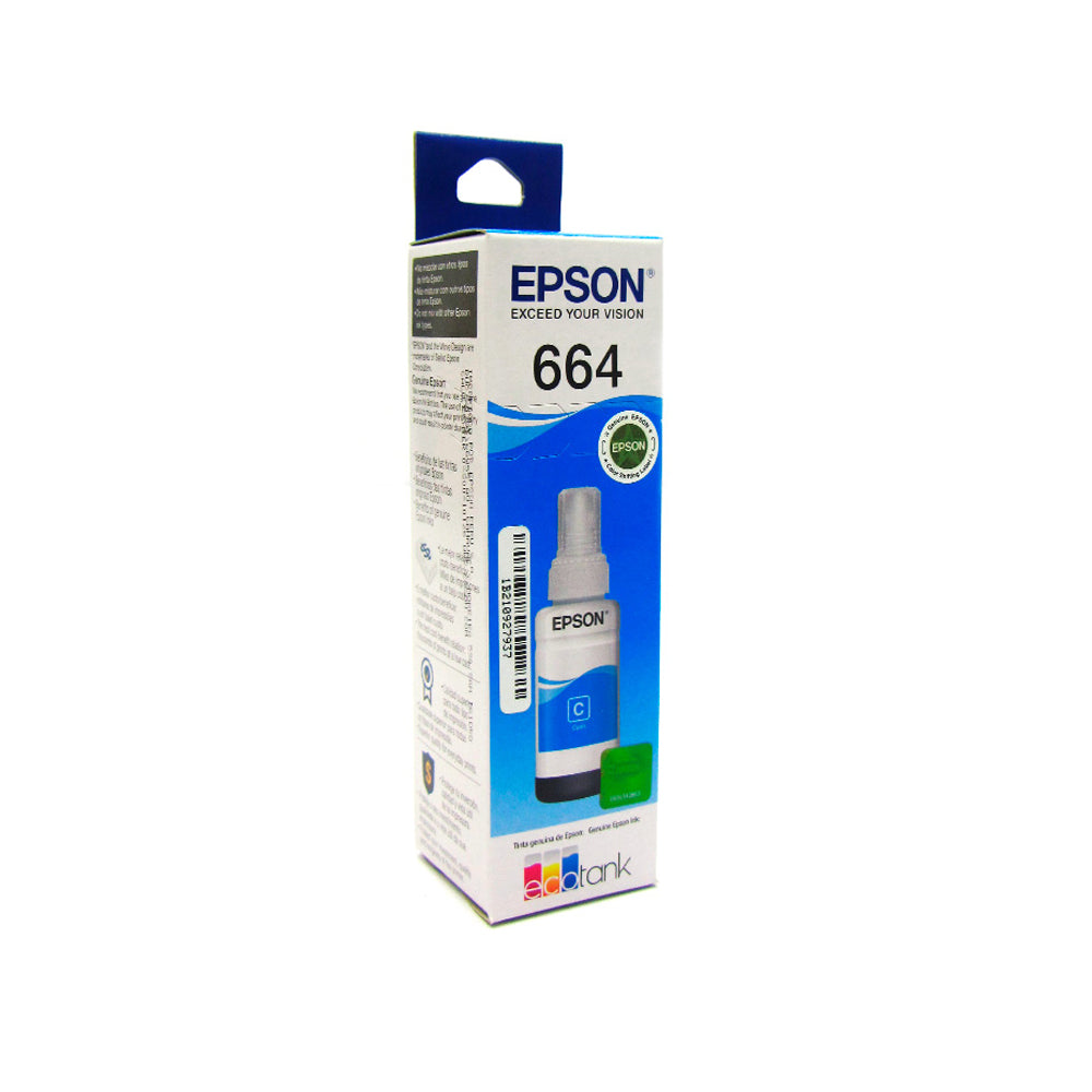 Botella Tinta Epson T664220-Al Cian Para L200