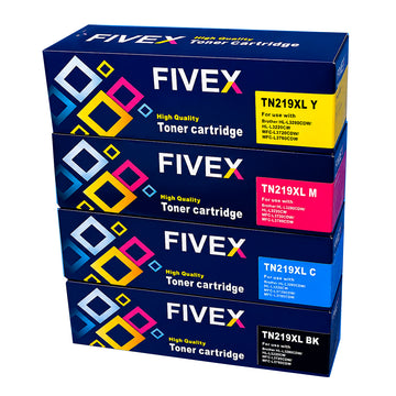 Kit de Tóner Compatible Brother TN-219XL Negro y Colores para L3560CDW / MFC-L3760CDW