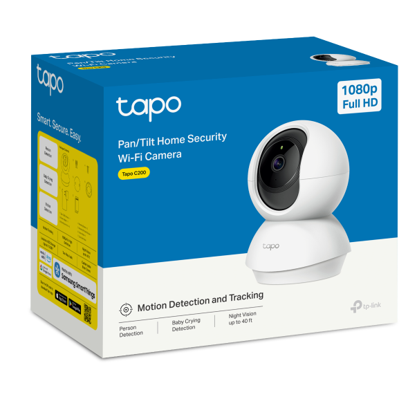 TP-LINK TAPO C200C Cámara de seguridad WIFI 2MP 360º PT