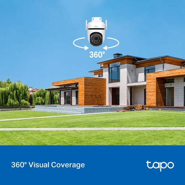 Cámara de Seguridad WiFi TP-Link Tapo C520WS 4MP 2K+ 360° PTZ Exterior IP66 Visión Nocturna a Color