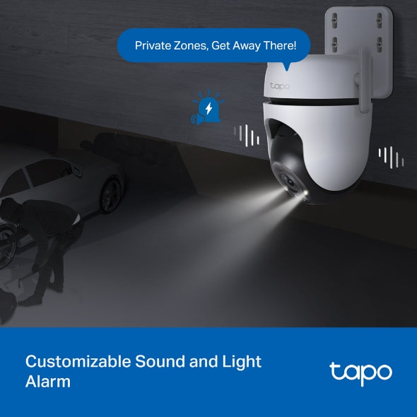 Cámara de Seguridad WiFi TP-Link Tapo C520WS 4MP 2K+ 360° PTZ Exterior IP66 Visión Nocturna a Color