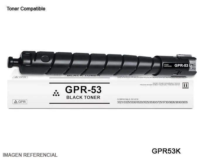 Kit de Tóner Canon GPR-53 Compatible para iR ADV C3330i, C3325i, C3530i, C3525i, C3025i, C3700i, C3800i, C3125i y C3226i