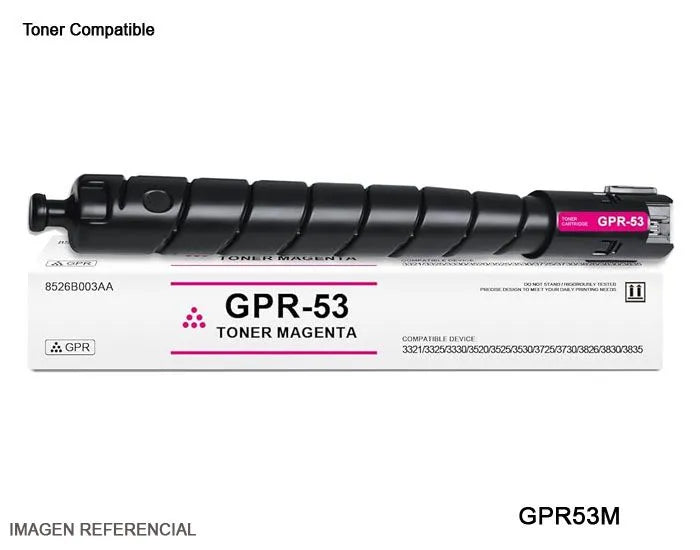 Kit de Tóner Canon GPR-53 Compatible para iR ADV C3330i, C3325i, C3530i, C3525i, C3025i, C3700i, C3800i, C3125i y C3226i