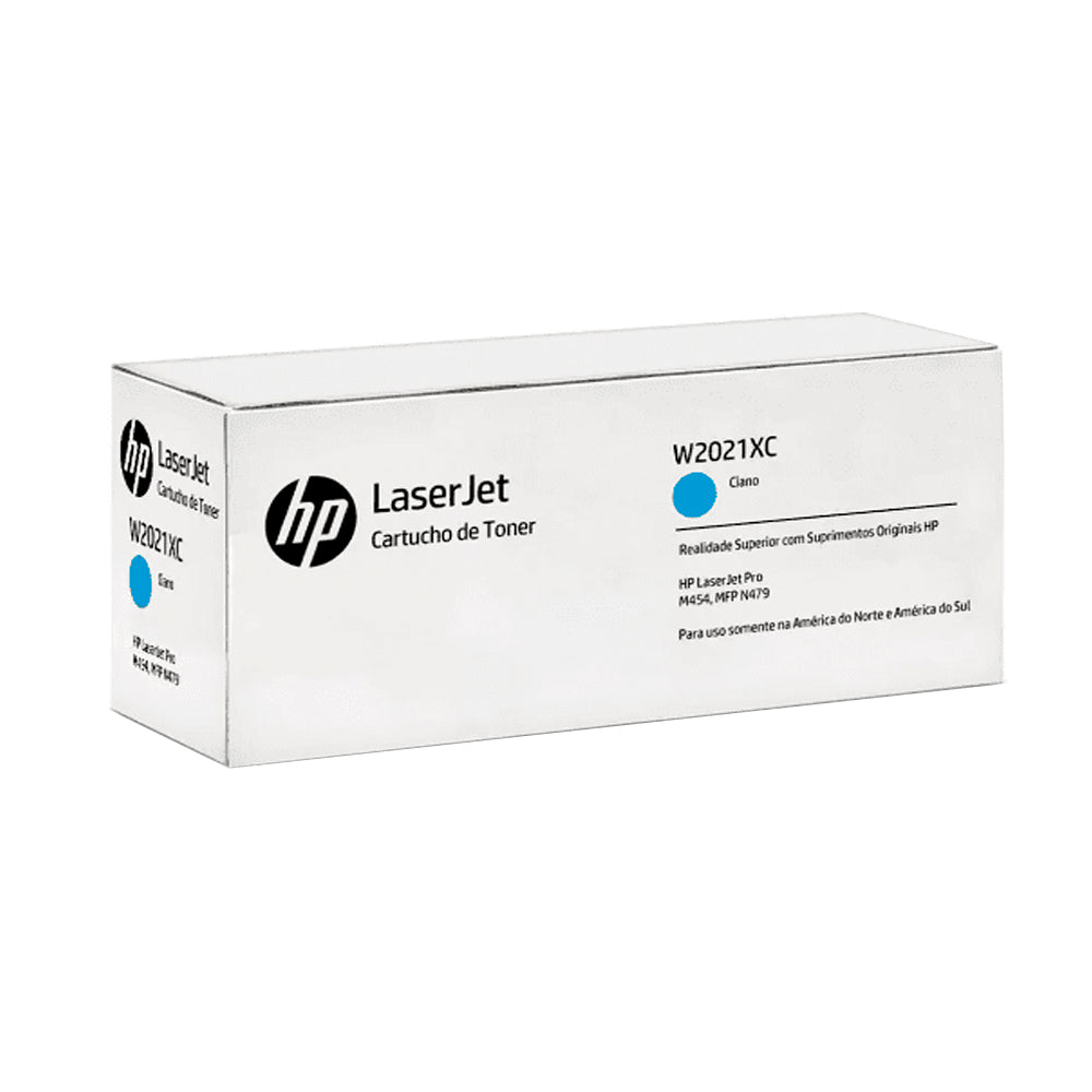 Toner HP 414XC W2021XC Cyan M454 MFP M479 6000 Páginas.