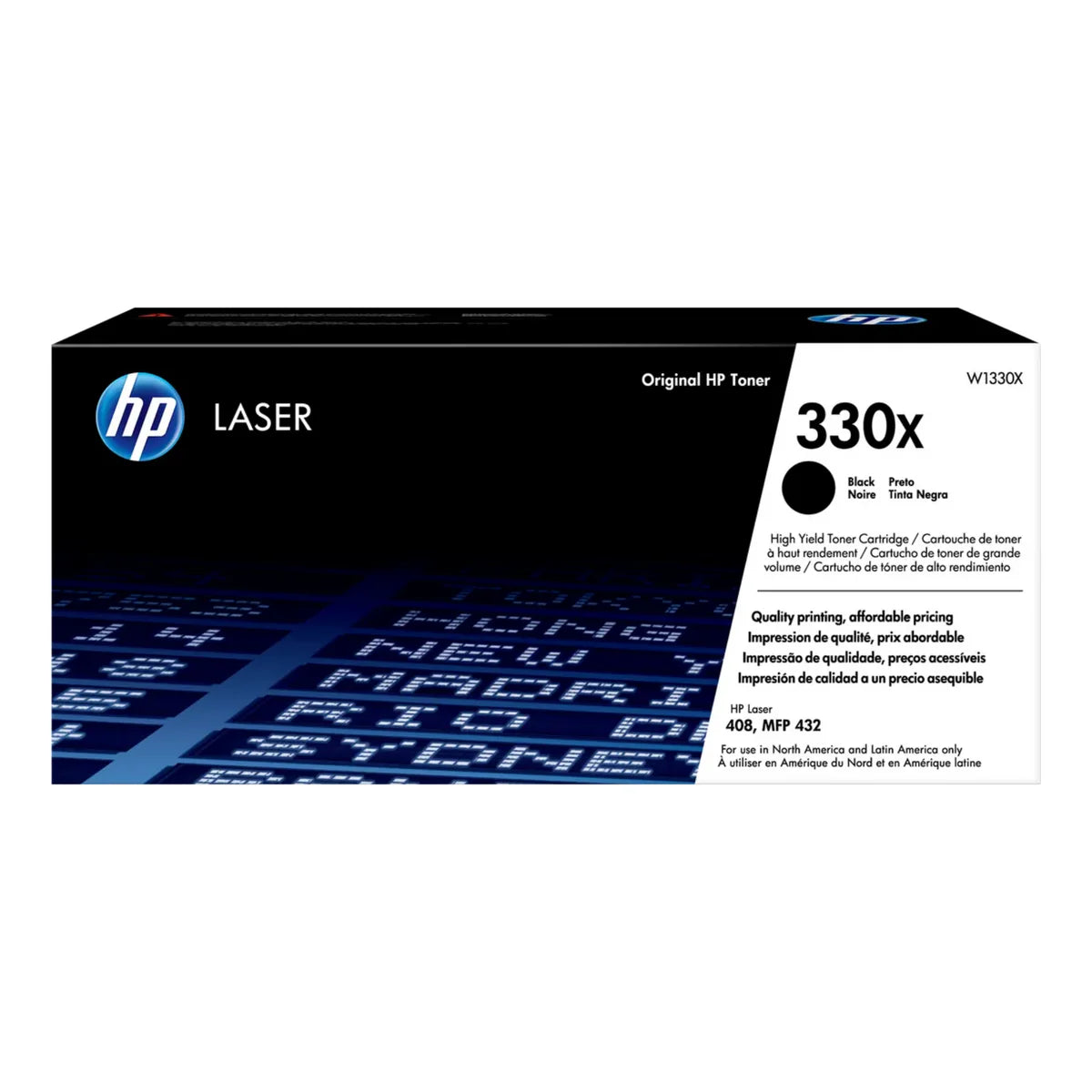 Toner HP 330X W1330X Laser 408DN, MFP 432FDN 15000 páginas