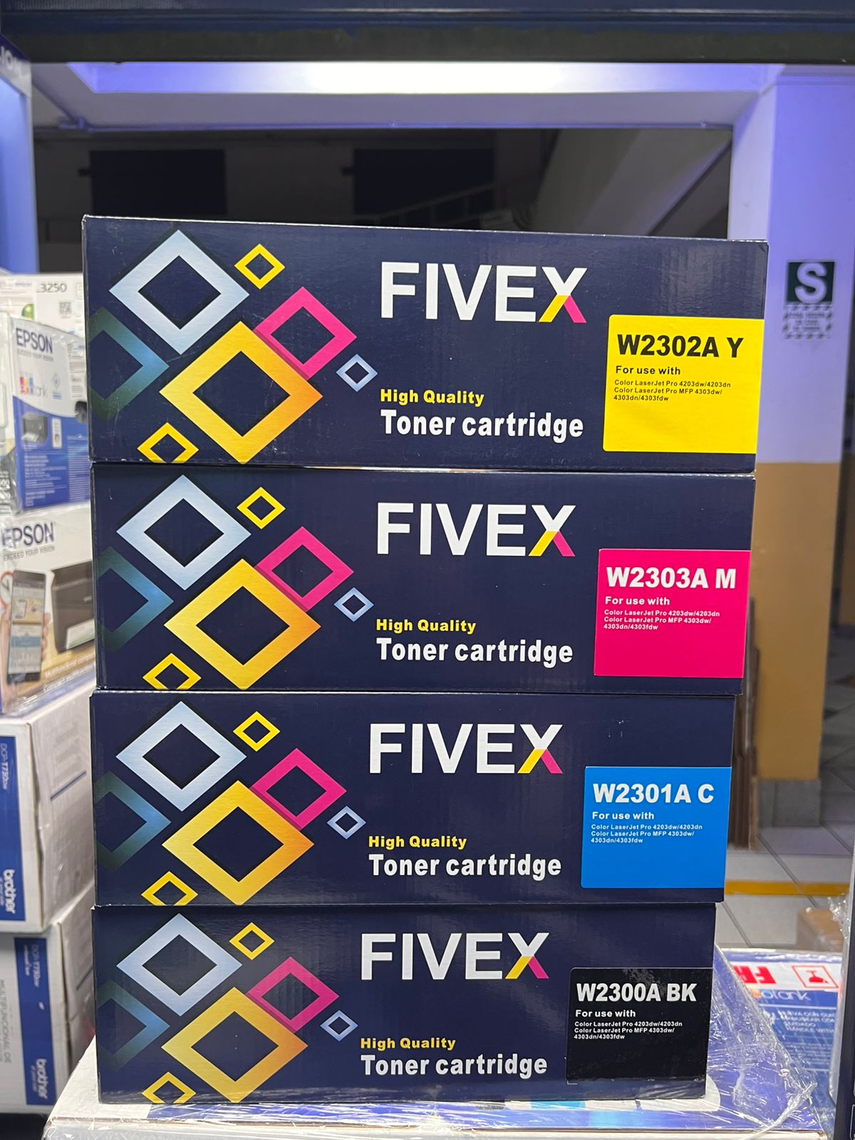  Kit de Toner HP Compatible 230A CYMK 4203, MFP 4303 con CHIP