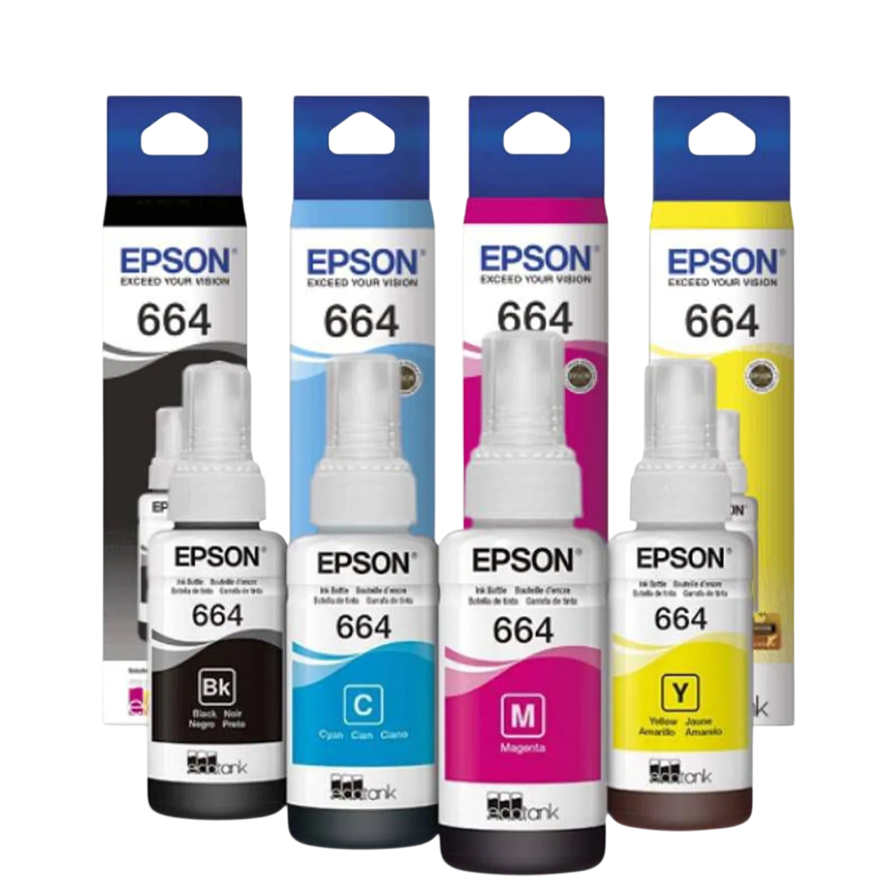 Kit de Tinta Epson T664 L200/L300/L455/L565 Original