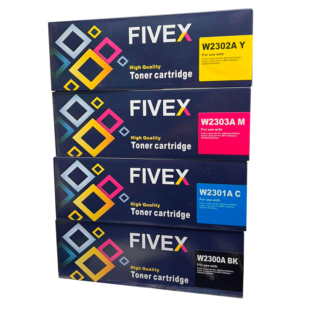  Kit de Toner HP Compatible 230A CYMK 4203, MFP 4303 con CHIP