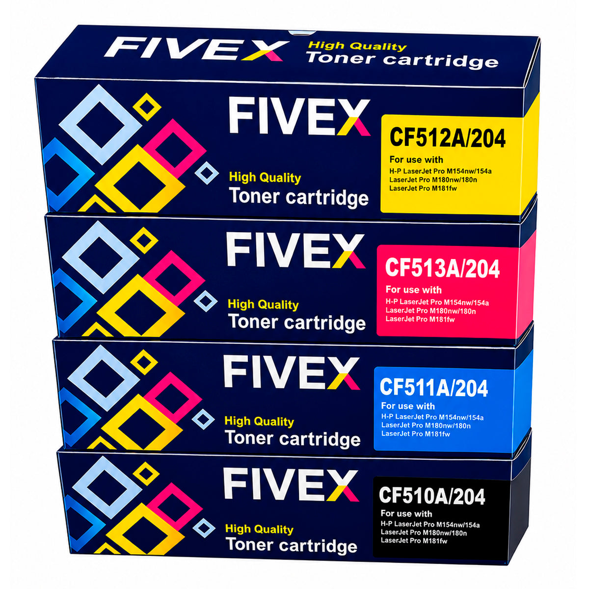Kit Toner FIVEX 204A LaserJet Pro M154, M180, M181 Compatible
