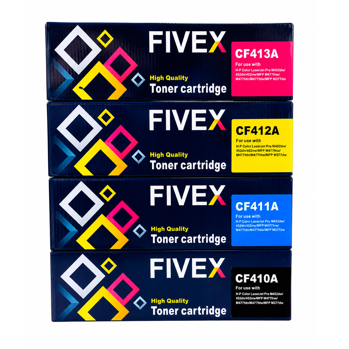 Kit de Toner FIVEX 410A CMYK M477fdw M452nw M377dw