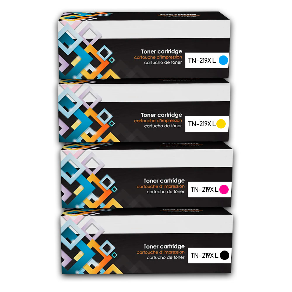 Kit de toner Brother TN219XL Negro y Colores L3560CDW Compatible